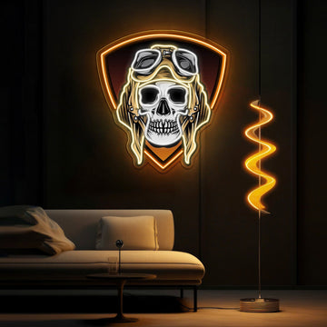 Cool Bones: Neon Skull with Glasses Neon Sign Light Artwork