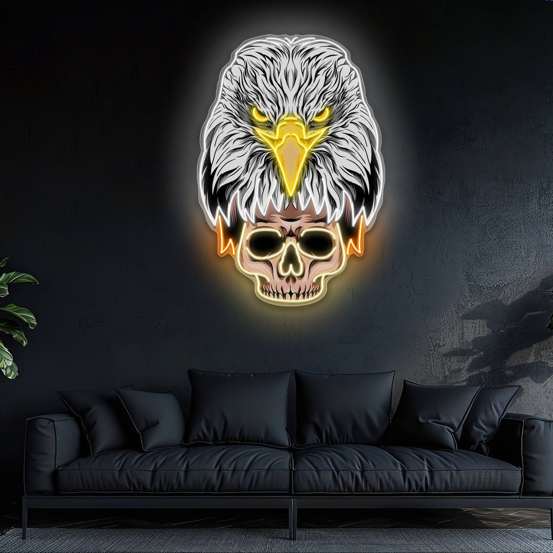 Eagle’s Fury, Skull’s Legacy Neon Sign Light Artwork