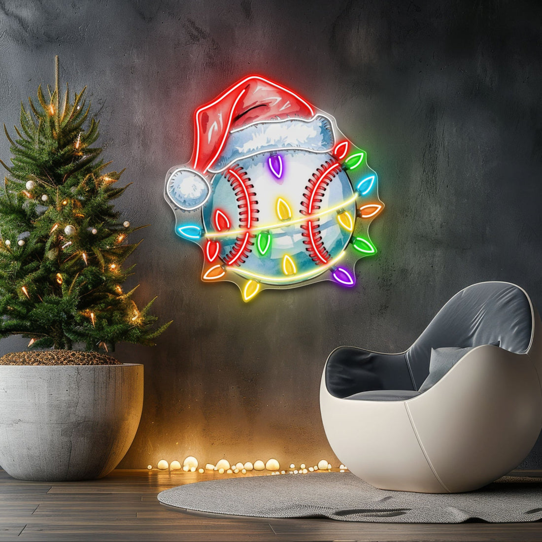 Jingle Balls: A Christmas Swing Neon Sign Light Artwork
