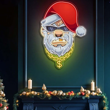 Swag Santa Neon Sign Light Artwork