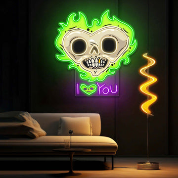Fires of Desire, Shadows of Death Best Gift for Valentine Neon Sign Artwork