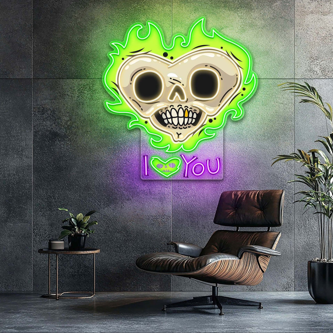Fires of Desire, Shadows of Death Best Gift for Valentine Neon Sign Artwork