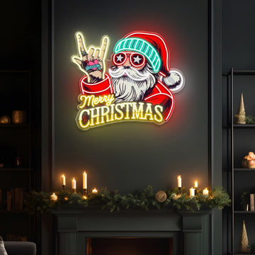 Santa Says YOLO: Christmas Glow Neon Sign Light Artwork