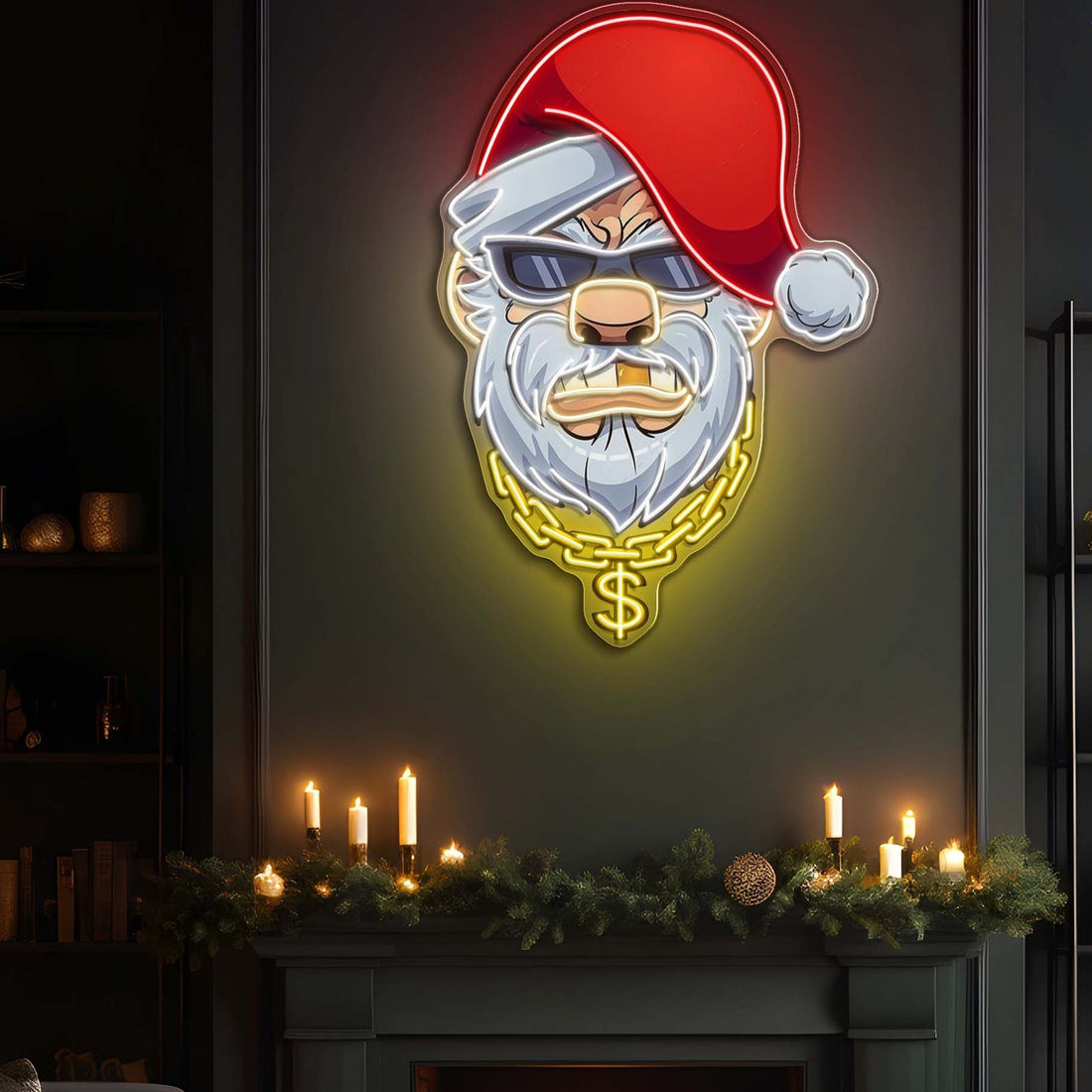 Swag Santa Neon Sign Light Artwork
