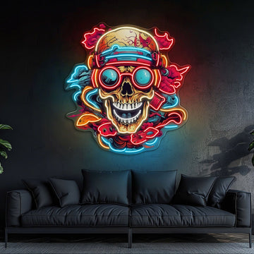 Shinigami Glow: The Art of Life and Death Neon Sign Light Artwork