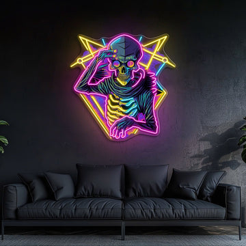 Skull & Sound: The Producer’s Pulse Neon Sign Light Artwork