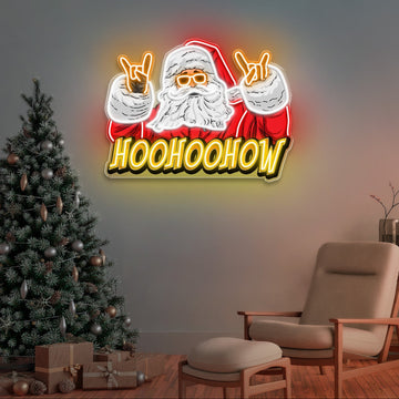 YOLO Claus: A Jolly Neon Twist Neon Sign Light Artwork