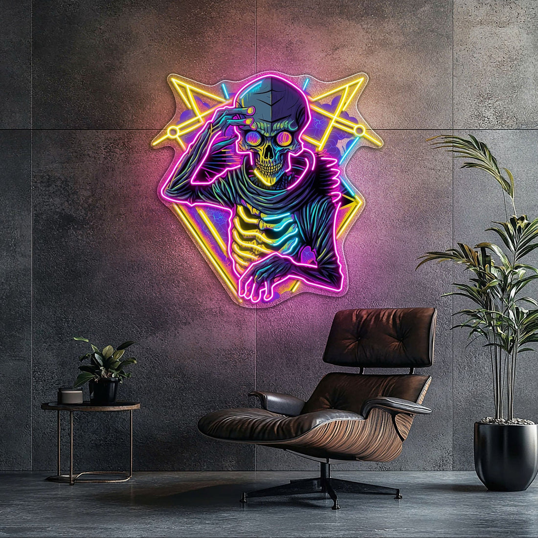 Skull & Sound: The Producer’s Pulse Neon Sign Light Artwork