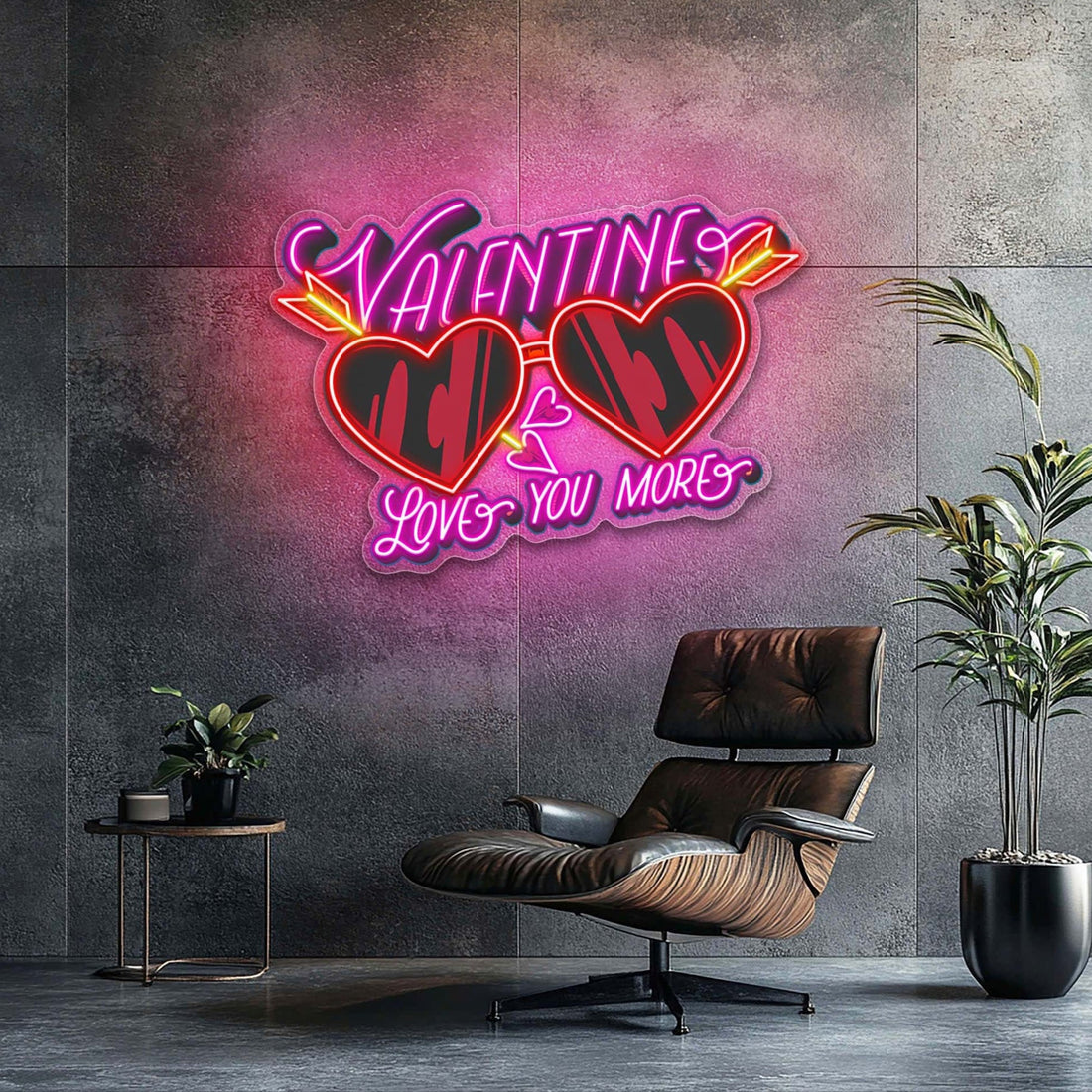 Through Glasses, Straight to the Heart Best Gift For Valentine Neon Sign Light Artwork