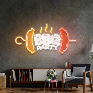 BBQ Party Led Neon Sign Acrylic Artwork