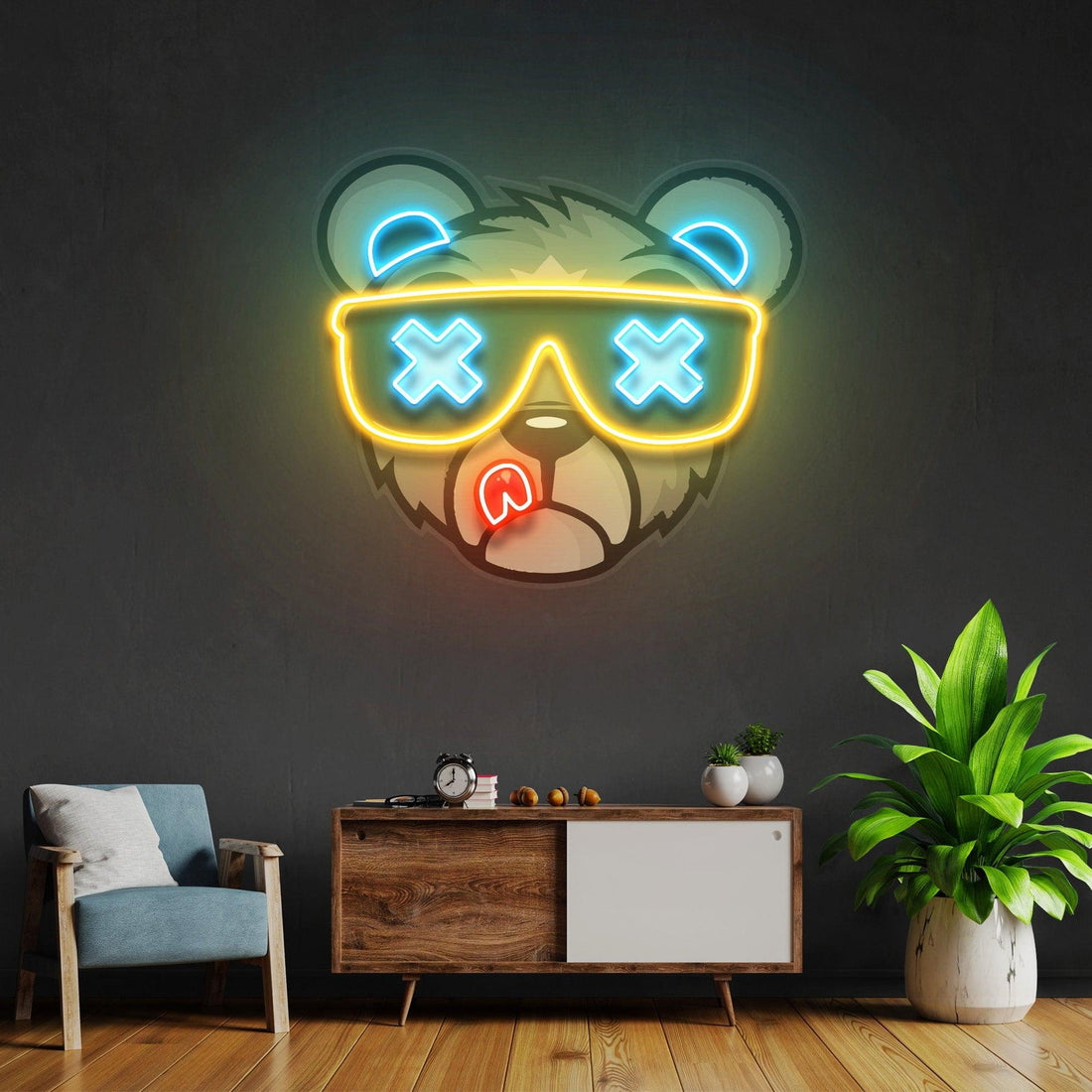 Bear Led Neon Sign Acrylic Artwork