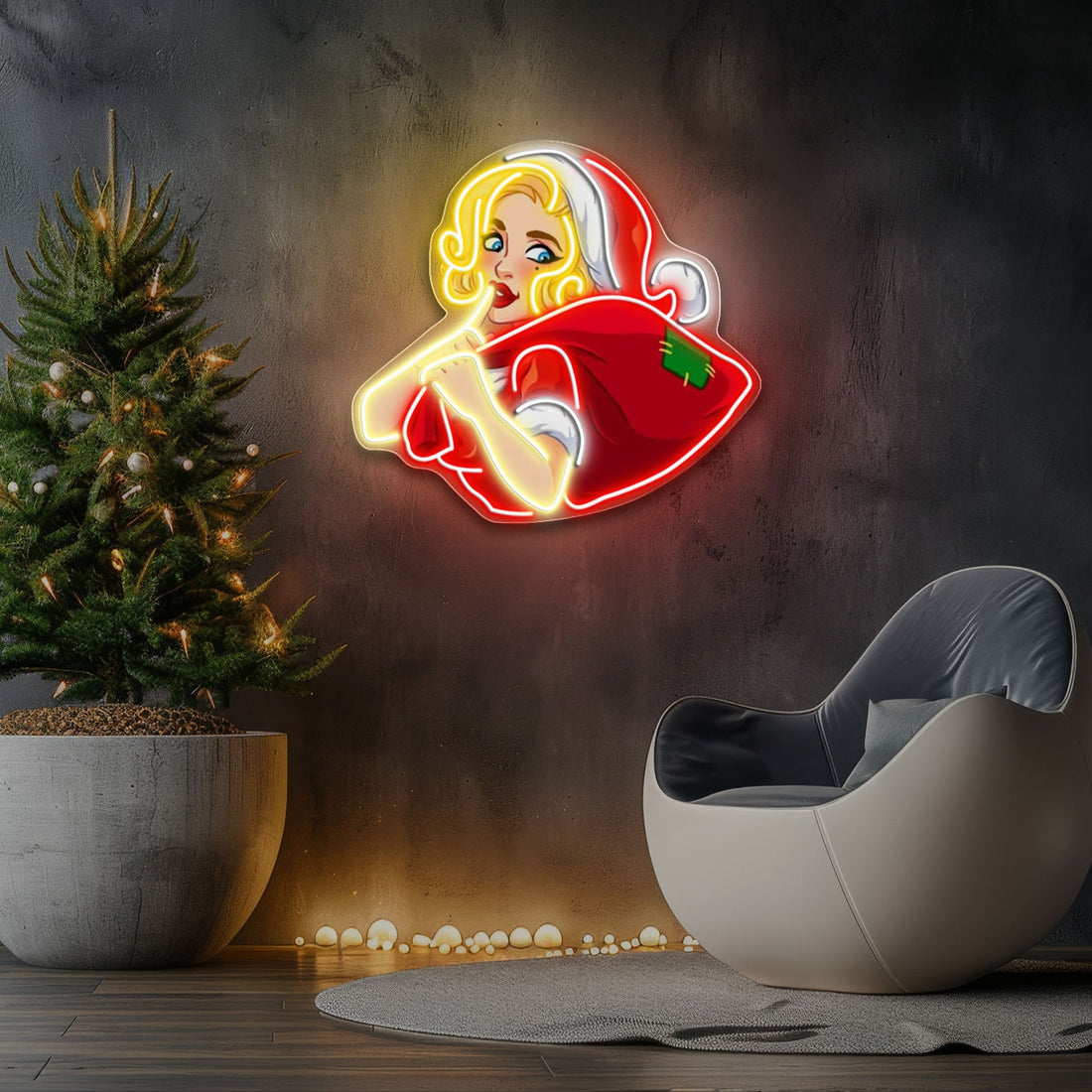 Dazzling Deliveries for a Merry Christmas Neon Sign Light Artwork