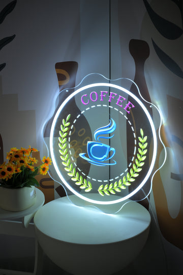 3D embossed neon lights, acrylic light guide plates, coffee signs, logos with customizable content and patterns