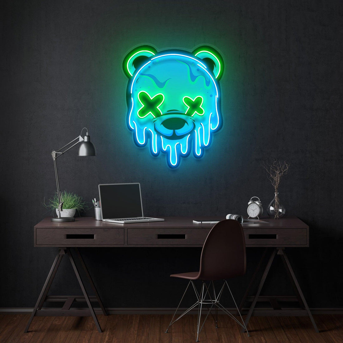 Ice Head Bear Led Neon Sign Acrylic Artwork