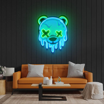 Ice Head Bear Led Neon Sign Acrylic Artwork