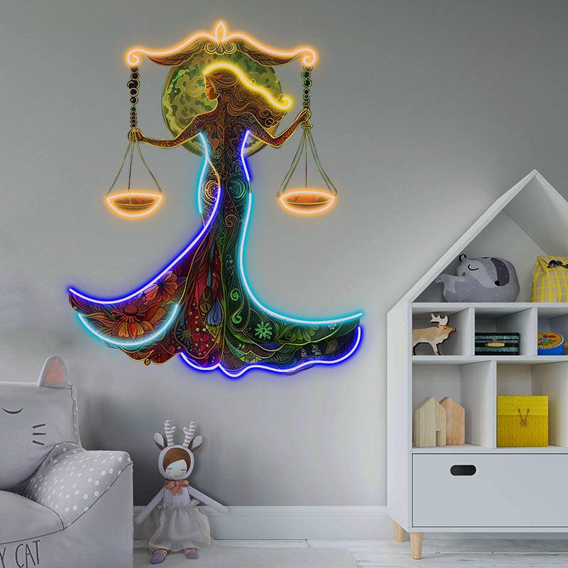 Libra Neon signs Light - Elegant LED Zodiac Sign Decor for Home, Perfect Gift for Libra Lovers, Balance and Harmony Wall Art