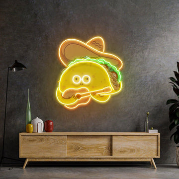 Taco Gentlemen Neon Sign Acrylic Artwork