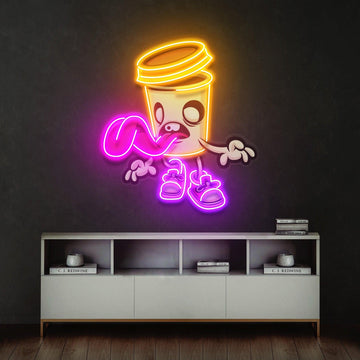 Zombie Cup Led Neon Sign Acrylic Artwork