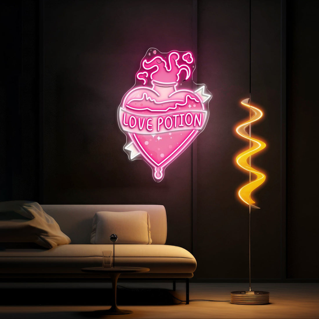 Brewing Romance, One Potion at a Time Neon Sign Light Artwork