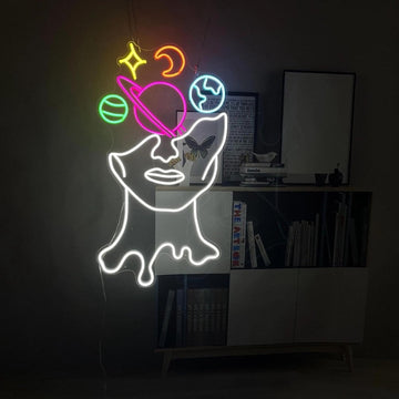 Galaxy Brain Led Neon Sign Light