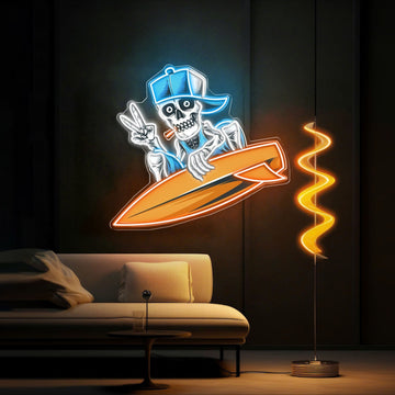 Ghost Ship Glow: Skull & Boat Neon Sign Light Artwork